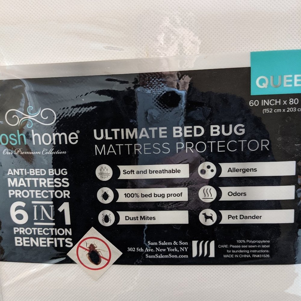 Ultimate Bed Bug Mattress Protector - Queen - 60 inch x 80 inch